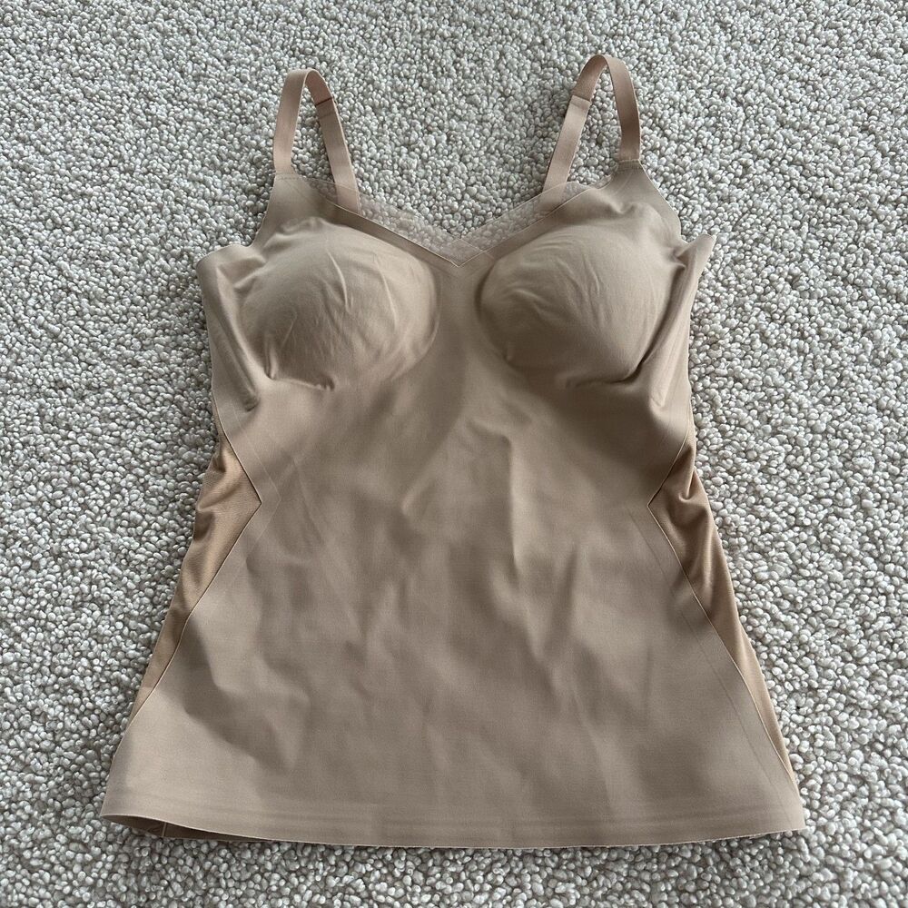 Honeylove Crossover Cami top tank shapewear built in bra Sand M